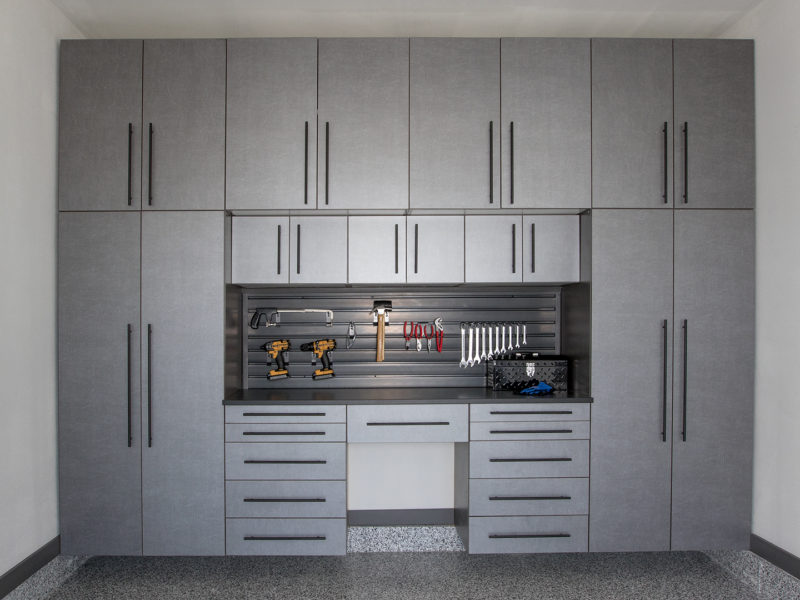 Pewter cabinets